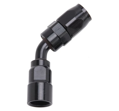 Russell Performance -8 AN Black 45 Degree Full Flow Hose End