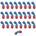 Russell Performance -8 AN Red/Blue 45 Degree Full Flow Hose End (25 pcs.)