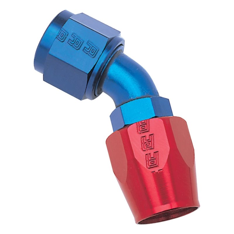 Russell Performance -16 Red/Blue 45 Degree Full Flow Hose End