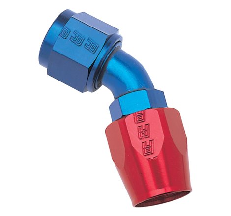 Russell Performance -20 AN Red/Blue 45 Degree Full Flow Hose End