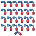 Russell Performance -6 AN Red/Blue 90 Degree Full Flow Hose End (25 pcs.)