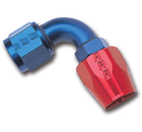 Russell Performance -8 AN Red/Blue 90 Degree Full Flow Hose End