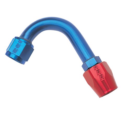 Russell Performance -8 AN Red/Blue 120 Degree Full Flow Hose End (1-1/4in Centerline Radius)