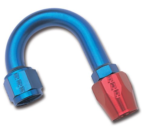 Russell Performance -6 AN Red/Blue 180 Degree Full Flow Hose End (1in Centerline Radius)