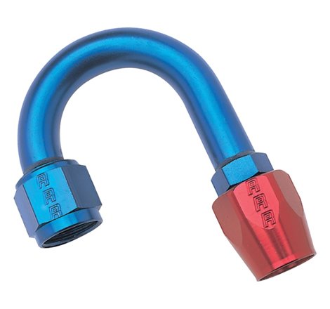 Russell Performance -8 AN Red/Blue 180 Degree Full Flow Hose End (1-1/4in Centerline Radius)