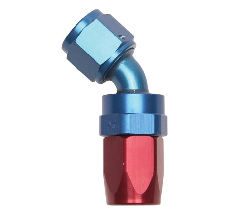 Russell Performance -12 AN Red/Blue 45 Degree Full Flow Swivel Hose End