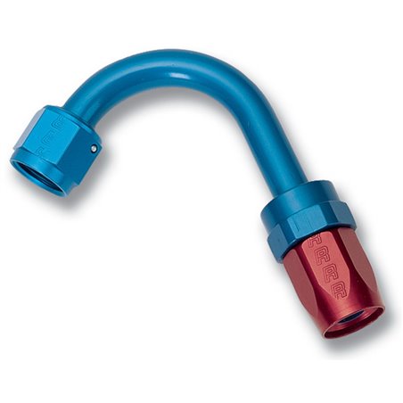 Russell Performance -6 AN Red/Blue 120 Degree Full Flow Swivel Hose End (With 1in Radius)