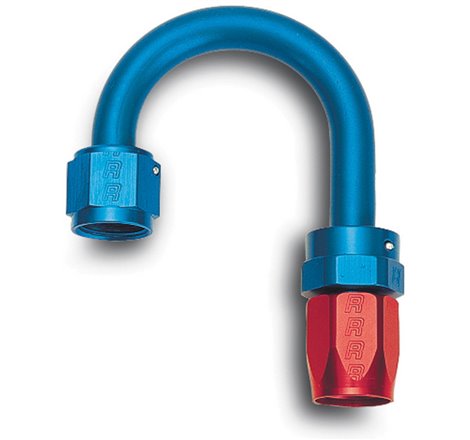 Russell Performance -6 AN Red/Blue 180 Degree Full Flow Swivel Hose End (With 1in Radius)