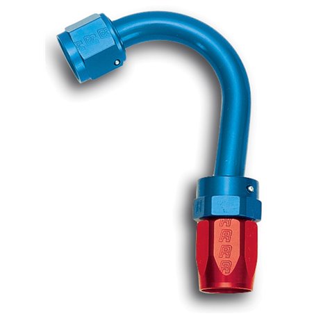 Russell Performance -10 AN Red/Blue 150 Degree Full Flow Swivel Hose End (With 1-1/4in Radius)