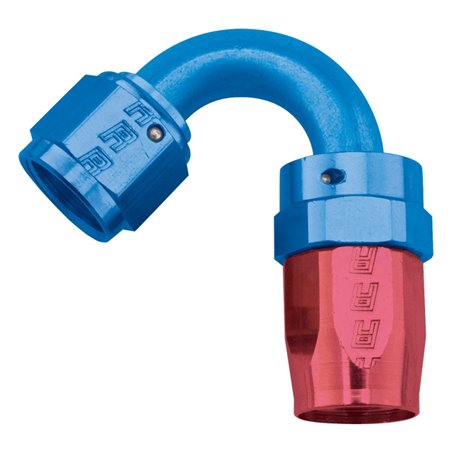 Russell Performance -12 AN Red/Blue 120 Degree Full Flow Swivel Hose End (With 1-1/8in Radius)