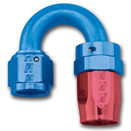 Russell Performance -10 AN Red/Blue 180 Degree Full Flow Swivel Hose End (With 15/16in Radius)