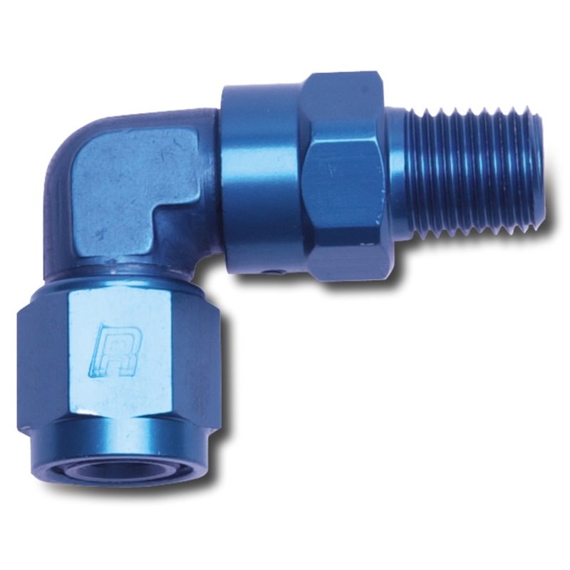 Russell Performance -6 AN 90 Degree Female to Male 1/4in Swivel NPT Fitting
