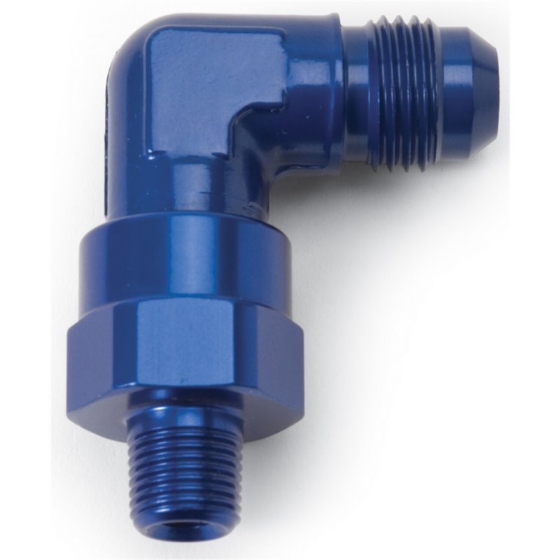 Russell Performance -8 AN 90 Degree Male to Male 1/4in Swivel NPT Fitting