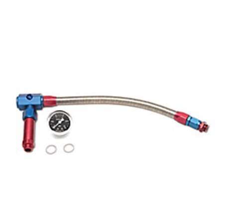 Russell Performance -6 AN to 3/8in Female NPT ProFlex Demon Carb Dual Inlet Carb Kit (Red/Blue)