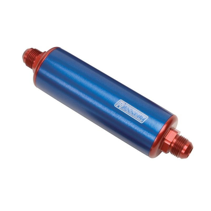 Russell Performance Red/Blue Anodized Aluminum (8-1/4in Length -8 male inlet/outlet)