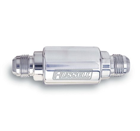Russell Performance Polished Aluminum (3-1/4in Length 1-1/4in dia. -8 male inlet/outlet)