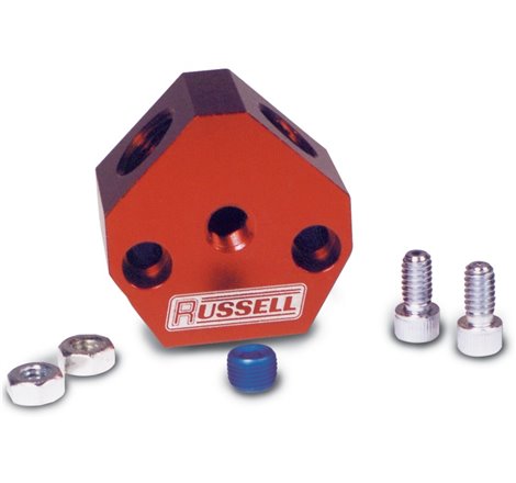 Russell Performance Billet Aluminum Y-Block w/ 1/2in inlet & 3/8in outlet