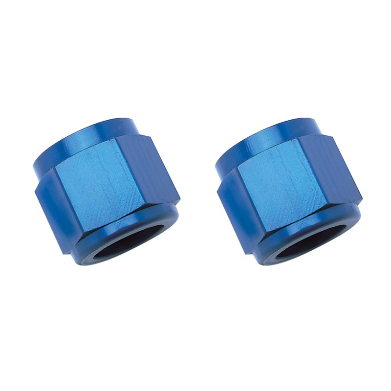 Russell Performance -8 AN Tube Nuts 1/2in dia. (Blue) (2 pcs.)