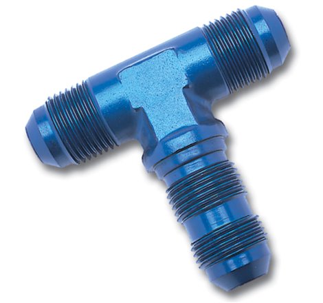 Russell Performance -4 AN Flare Bulkhead Tee Fitting (Blue)