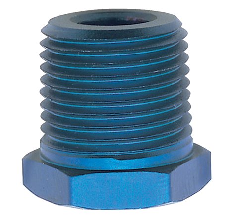 Russell Performance 3/8in Male to 1/4in Female Pipe Bushing Reducer (Blue)
