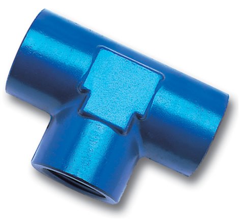 Russell Performance 1/8in Female Pipe Tee Fitting (Blue)