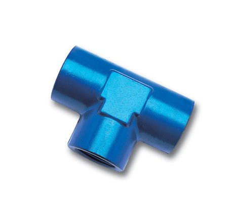 Russell Performance 3/8in Female Pipe Tee Fitting (Blue)