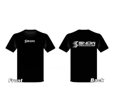 Snow Performance T-shirt Black w/White Logo - Medium