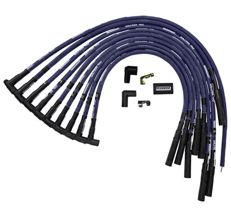 Moroso Chevrolet Big Block Ignition Wire Set - Ultra 40 - Sleeved - HEI - Straight - Blue