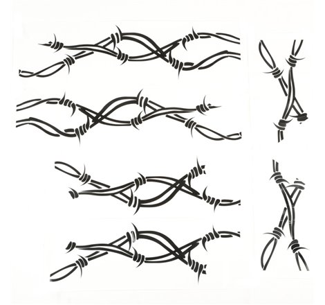 Rugged Ridge Side Decals Pair Barbed Wire 07-18 Jeep Wrangler