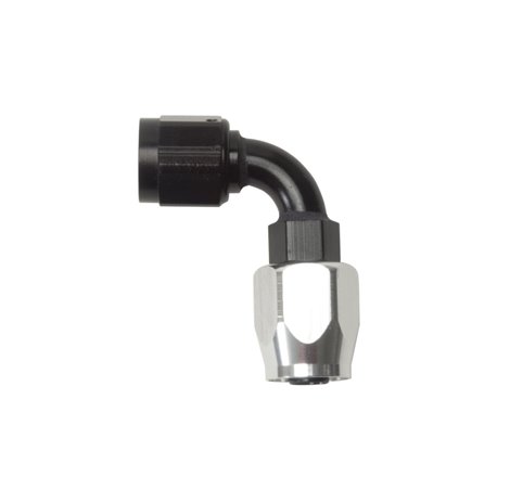 Russell Performance -16 AN Silver/Black 90 Degree Full Flow Hose End