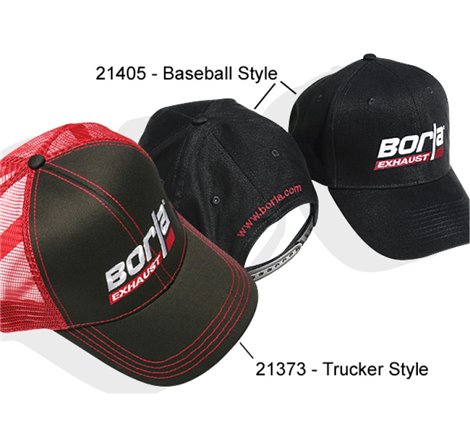 Borla Black Baseball Style Cap with Borla Logo - Fits All Sizes