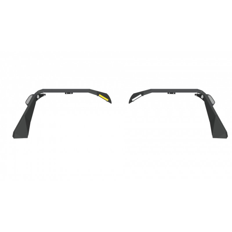 Road Armor 18-21 Jeep Wrangler JL Stealth Wide Front Fender Flare Body Armor w/LED DRL - Tex Blk