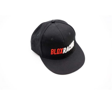 BLOX Racing Snapback Cap Black with Red and White Logo - Blox Racing - New Style Flat Bill