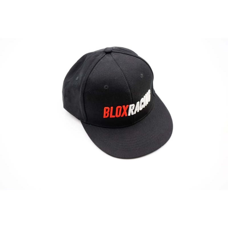 BLOX Racing Snapback Cap Black with Red and White Logo - Blox Racing - New Style Flat Bill