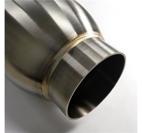 Stainless Bros 3.5in Round Body x 12.0in Length 2.50in Inlet/Outlet Bullet Resonator