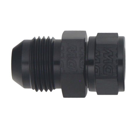 DeatschWerks 8AN Male Flare to Fuel Pump Outlet Barb Adapter - Anodized Matte Black