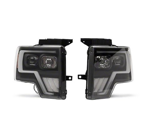 Raxiom 09-14 Ford F-150 G4 Projector Headlights- Black Housing (Clear Lens)