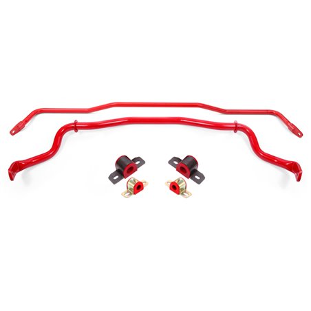 BMR 15-22 S550 Mustang Sway Bar Kit with Bushings Front and Rear Red