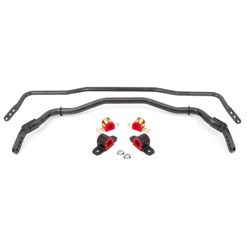 BMR 15-22 S550 Mustang Sway Bar Kit with Bushings  Front and Rear Black Hammertone