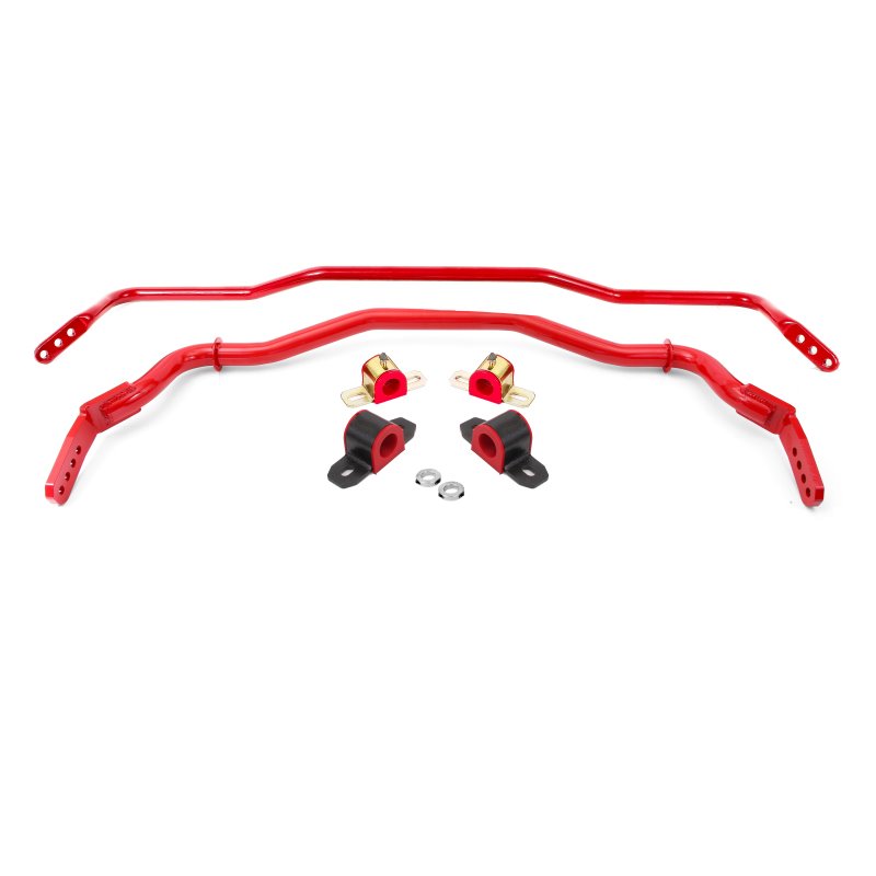 BMR 15-22 S550 Mustang Sway Bar Kit with Bushings  Front and Rear Red