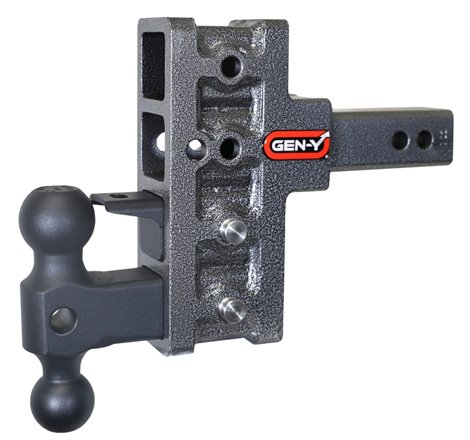 Gen-Y Mega Duty 2in Shank 5in Offset Drop 10K Hitch w/GH-031 Dual-Ball/GH-032 Pintle Lock