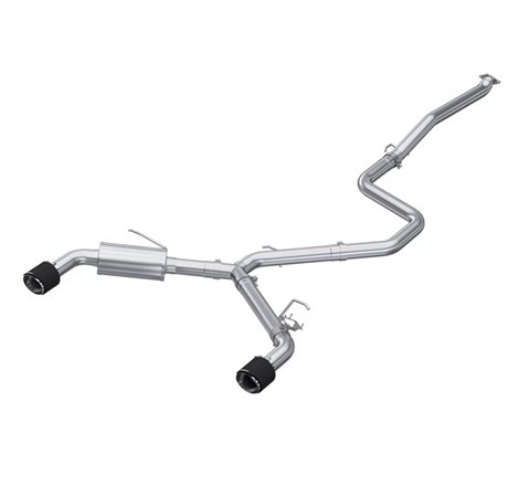 MBRP 22-23 Hyundai Elantra N 2.0L Turbo T304  5in OD CF Tips Dual Outlet 3in Cat Back Exhaust