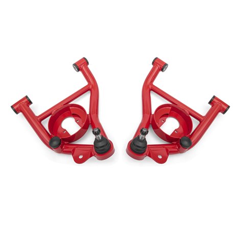 BMR 82-92 GM F-Body Non-Adj Lower A-Arms Delrin Bushings Spring Pocket - Red