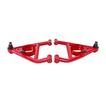 BMR 67-69 F-Body A-arms Lower, DOM Non-adjustable Polyurethane Bushings Front Bump Stops Red