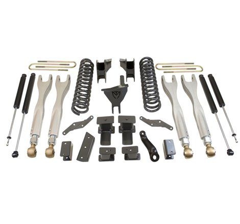 MaxTrac 17-19 Ford F-250/350 4WD 6in/2in MaxPro Coil Lift Kit w/4-Link Arms & MaxTrac Shocks