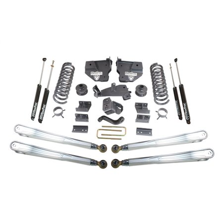 MaxTrac 14-18 RAM 2500 4WD 6in/3in MaxPro Coil Lift Kit w/4-Link Arms & MaxTrac Shocks