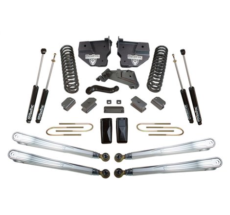 MaxTrac 13-18 RAM 3500 4WD 6in/3in MaxPro Coil Lift Kit w/4-Link Arms & MaxTrac Shocks