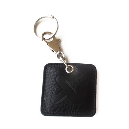 Akrapovic Square Leather Keychain - black
