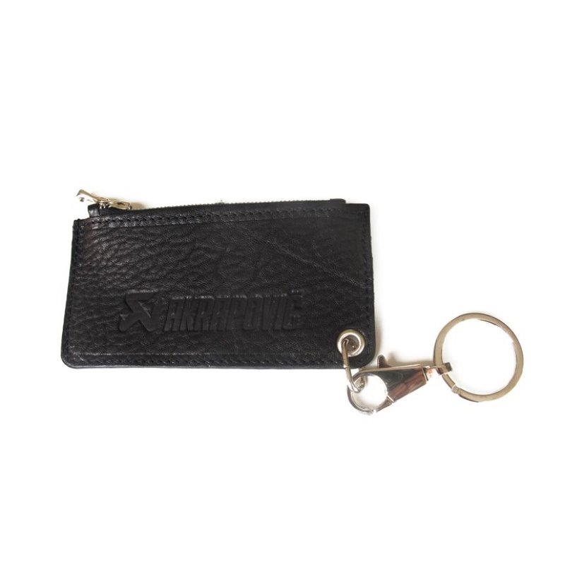 Akrapovic Leather Zip Keychain - black