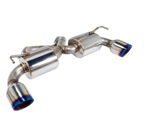 Remark Nissan 370Z V2 Y-Back Axle Back Exhaust w/Burnt Stainless Steel Double Wall Tip + Center Pipe